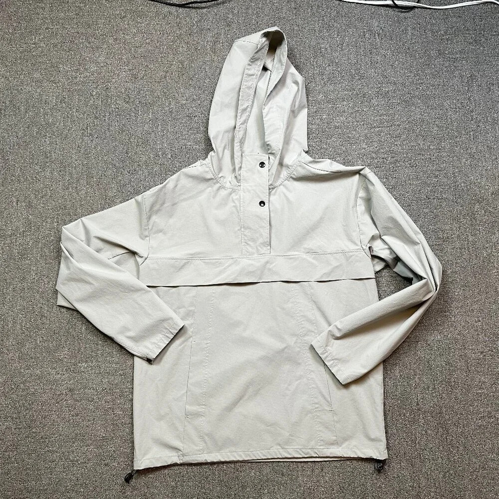 Alyth Active Grey / White Active Running Anorak Windbreaker Mens Medium